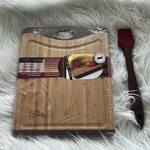 Hue Bamboo Cutting Board and Basting Brush